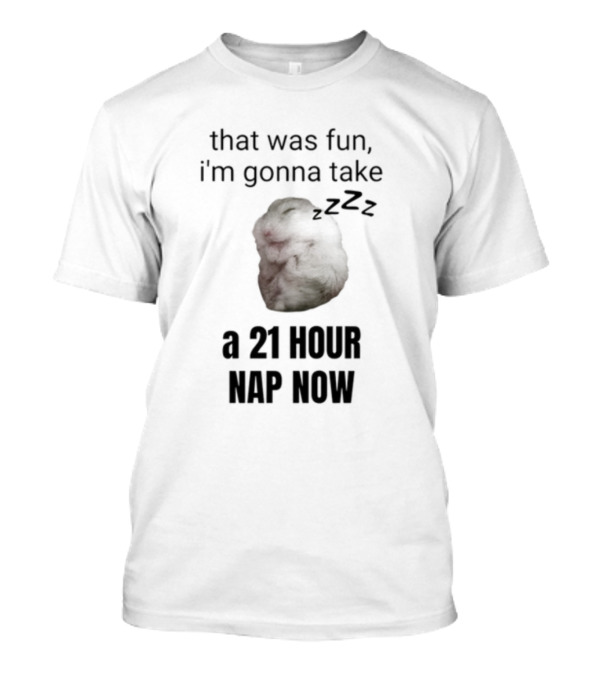 Sillyteestudio That Was Fun I'm Gonna Take A 21 Hour Nap Now ZZZZZ T-Shirt