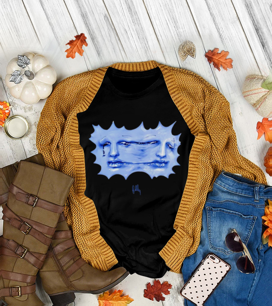 Felly Sun Liquid Blue Faces T-Shirt