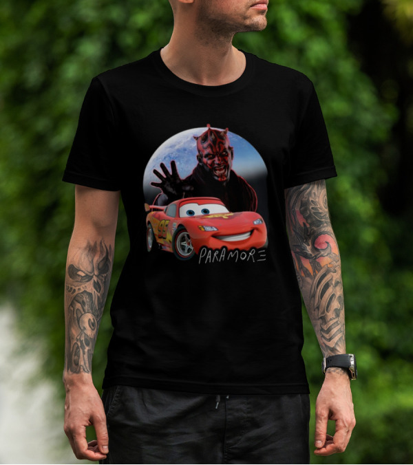 Paramore Let Your Heart Win Lightning McQueen Darth Maul Crossover T-Shirt