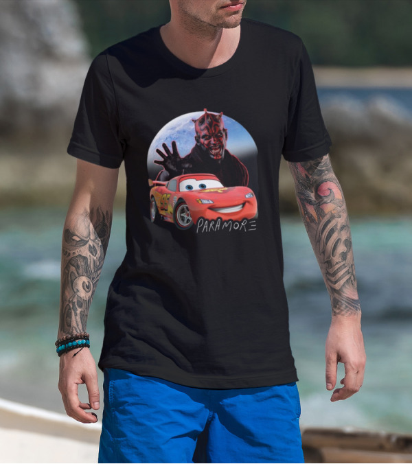 Paramore Let Your Heart Win Lightning McQueen Darth Maul Crossover T-Shirt