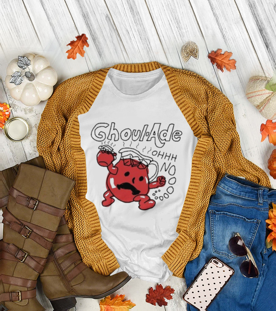 Ghoul-Ade Ohhh No Monster Juice Pitcher Panic Retro Scream T-Shirt