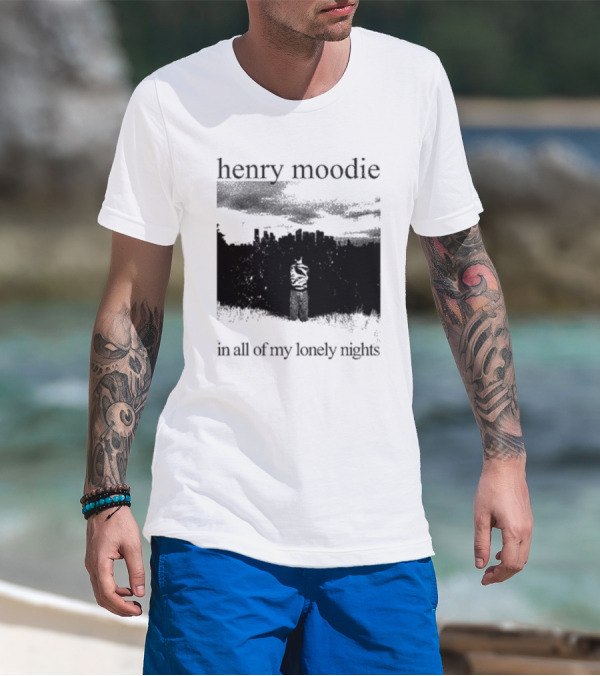 Henry Moodie In All Of My Lonely Nights Dark Skyline Scene T-Shirt