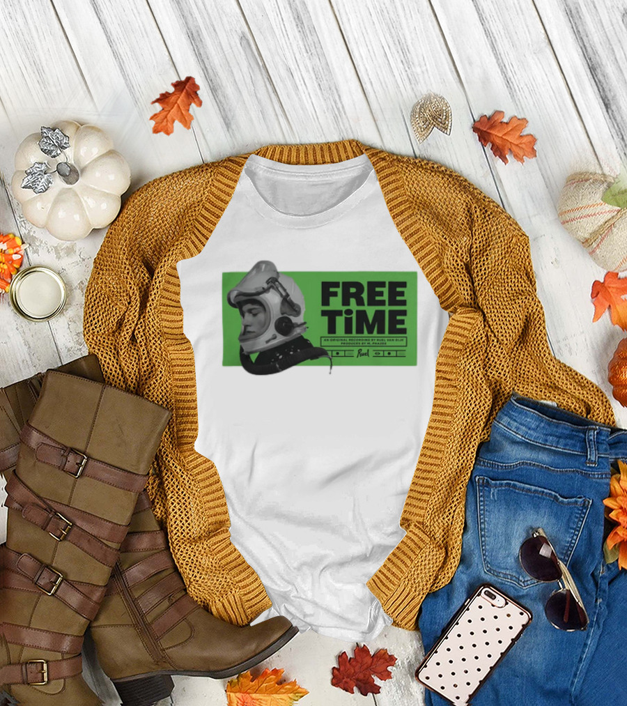 FREE TIME Official Recordings Ruel Merchandise Astronaut Helmet T-Shirt