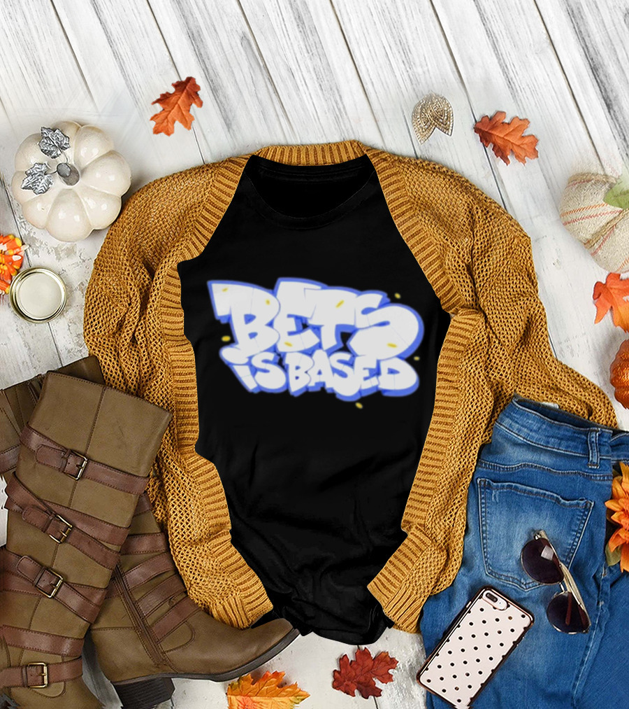 Bets Is Based Graffiti Style Text with Yellow Highlights T-Shirt