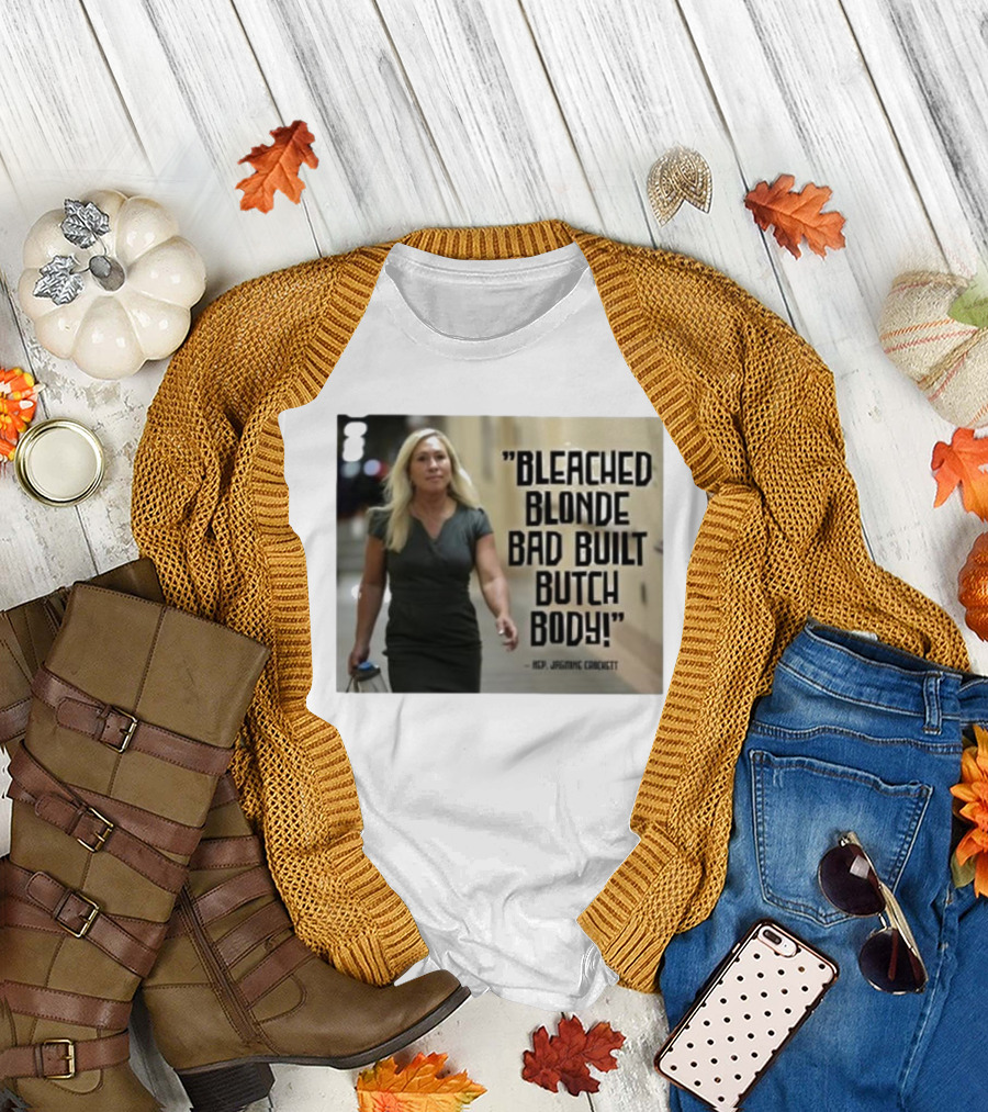Bleached Blonde Bad Built Butch Body ACP Jamming Crockett T-Shirt