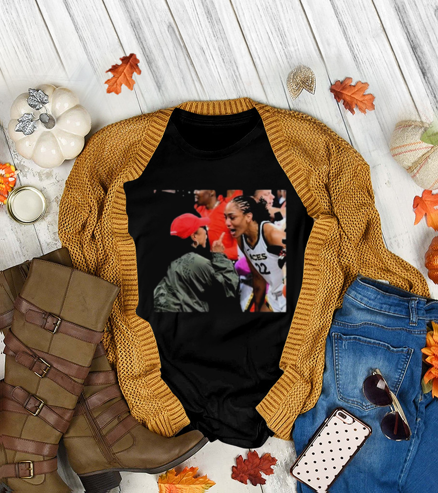 A’ja Wilson Dawn Staley Las Vegas Aces and Anxiety T-Shirt