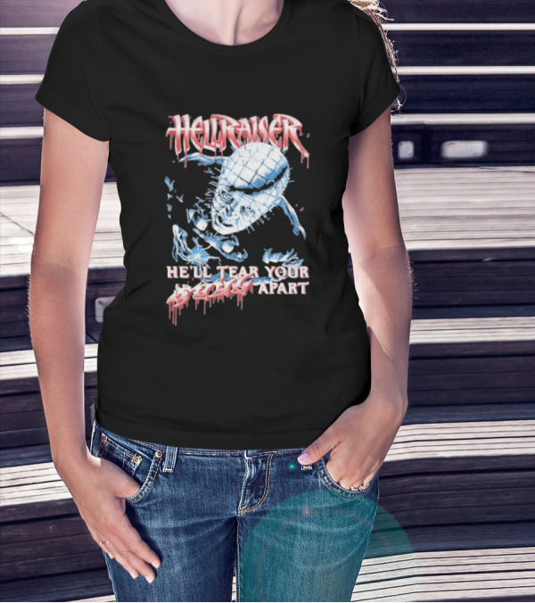 Hellraiser He'll Tear Your Soul Apart Pinhead Horror T-Shirt