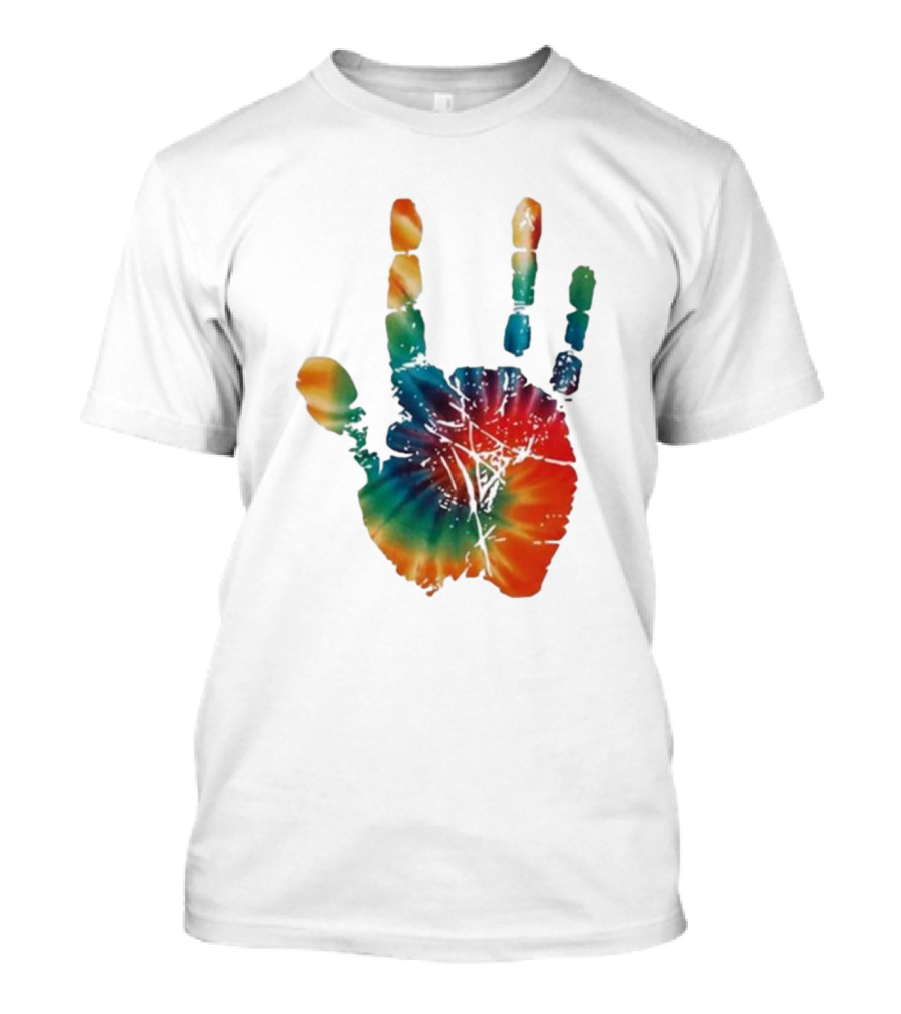 Happy Pride Month Tie-Dye Handprint T-Shirt