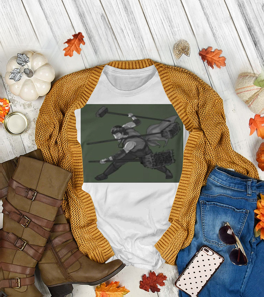 Three Broom Stance Cosplay Zoro T-Shirt