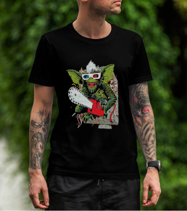 Kingston Falls Chainsaw Massacre Gremlins 3D Glasses T-Shirt