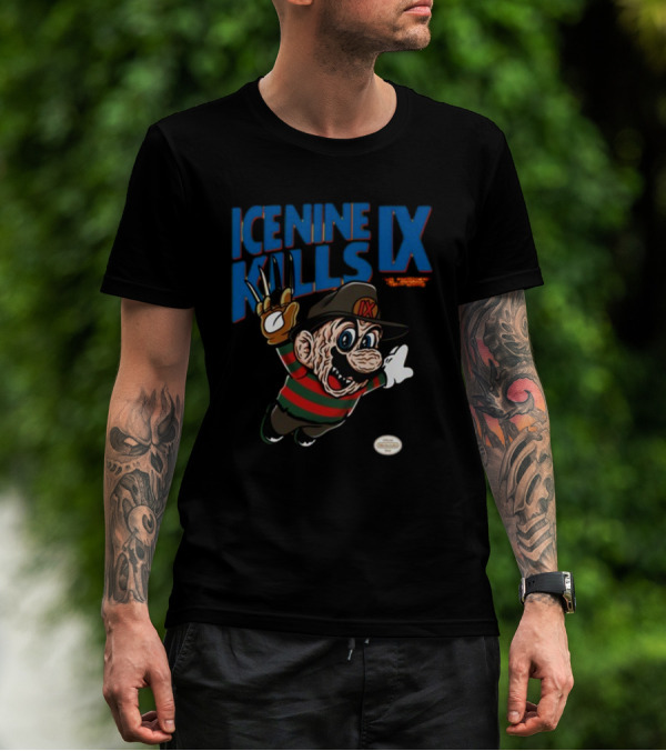 Ice Nine Kills IX The American Nightmare Freddy Krueger Mario Horror Mashup T-Shirt