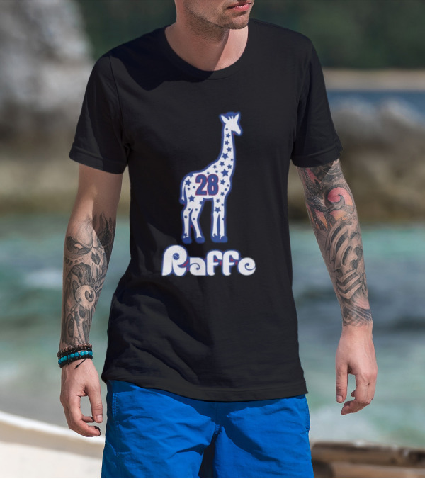 Phillygoat Raffe 28 Star-Patterned Giraffe Jersey T-Shirt
