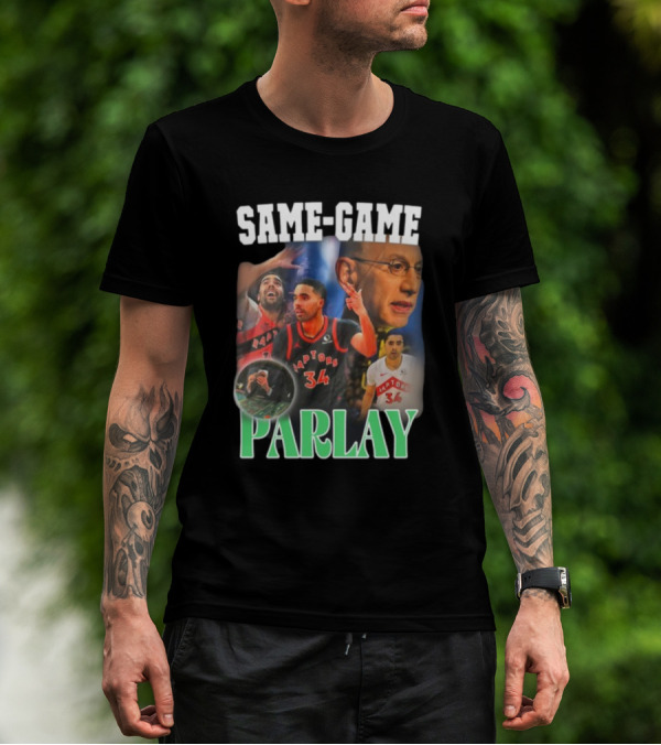 Same-Game Parlay Raptors 34 Basketball Icons T-Shirt