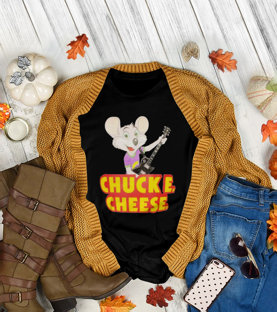 Chuck E Cheese Logo Rat with Guitar T-Shirt
