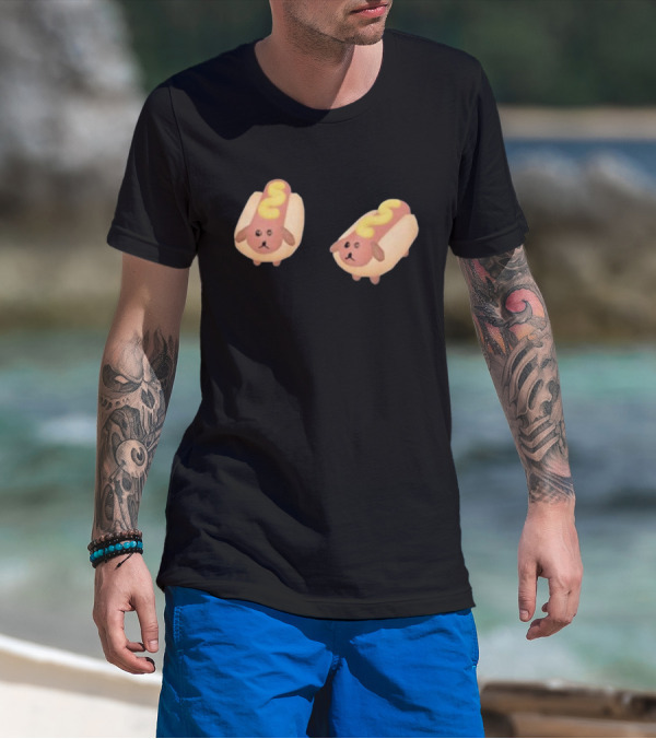 Double Hotdoggy Cute Puppy Snack T-Shirt