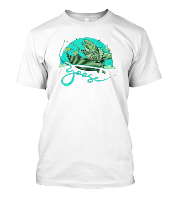 Goose June 16 2024 Cleveland Jacobs Pavilion Concert Big Fish Boat And Bird T-Shirt