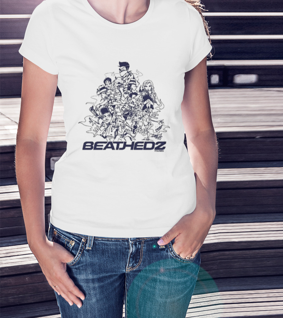 Jase Beathedz Connection 2 Vibrant Characters Doodle T-Shirt