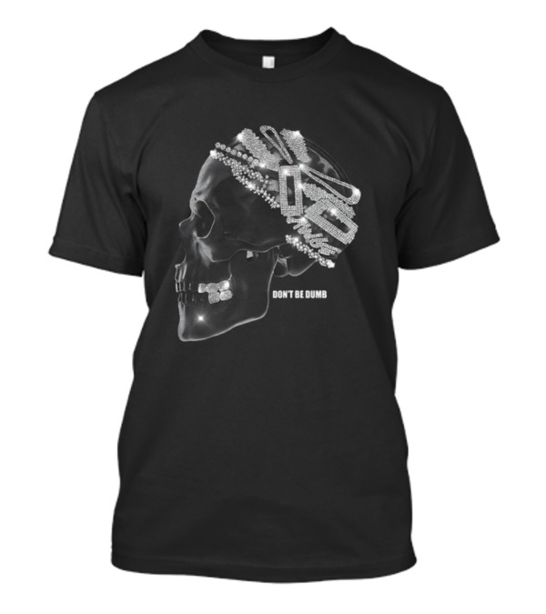 A$AP Rocky American Sabotage Don't Be Dumb Skull With Diamond Accents T-Shirt