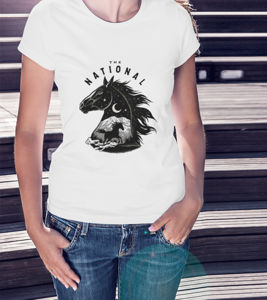 The National Mustang Starry Night Landscape Horse T-Shirt