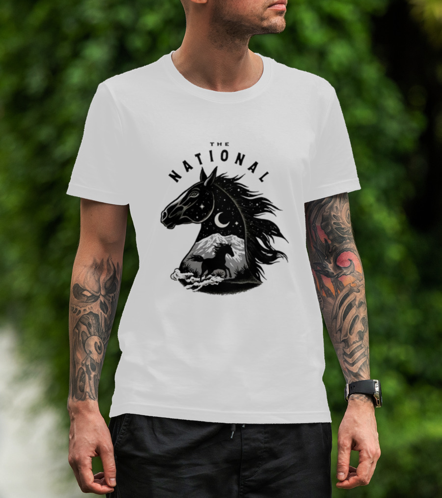 The National Mustang Starry Night Landscape Horse T-Shirt