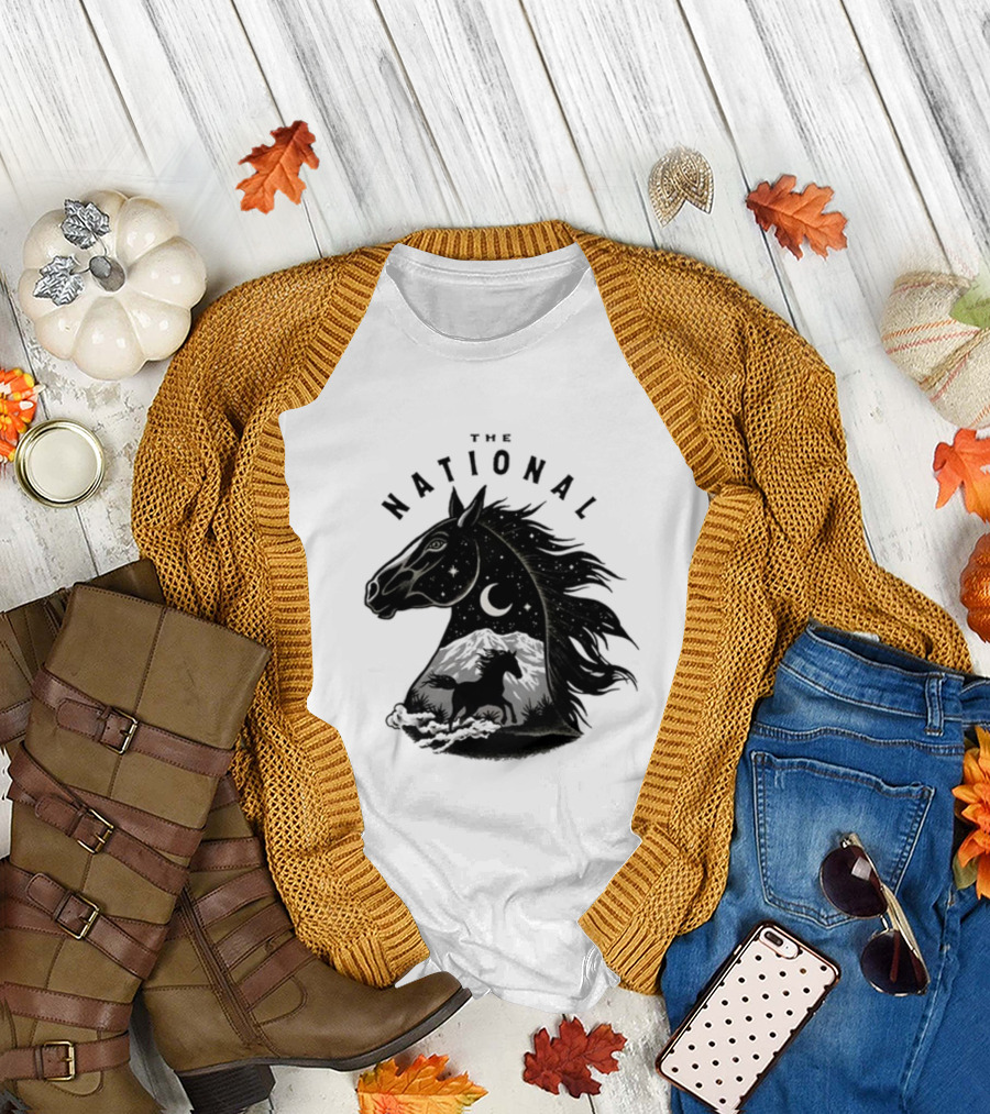 The National Mustang Starry Night Landscape Horse T-Shirt