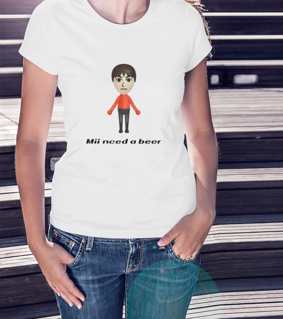 Limited Mii Need A Beer Gaming Character T-Shirt
