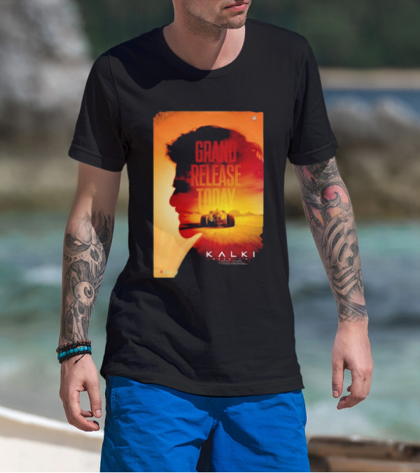 Grand Release Today Kalki Silhouette And Racing Car T-Shirt
