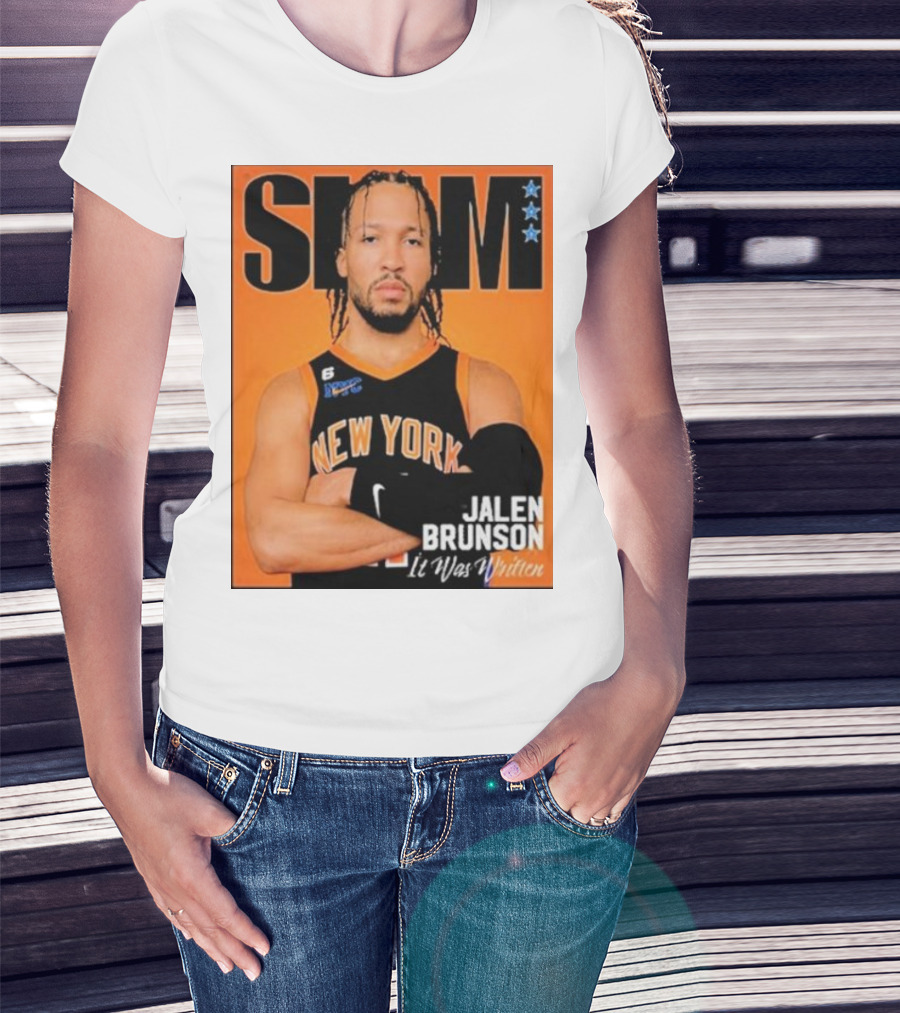 Slam Jalen Brunson New York It Was Written Cover T-Shirt