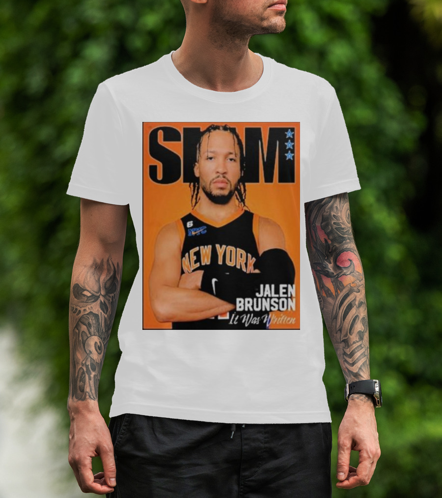 Slam Jalen Brunson New York It Was Written Cover T-Shirt