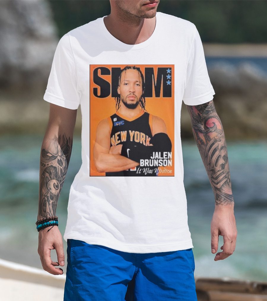 Slam Jalen Brunson New York It Was Written Cover T-Shirt