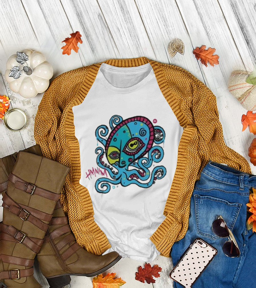 HMNIM Hi My Name Is Mark Cubist Octopus Mask T-Shirt