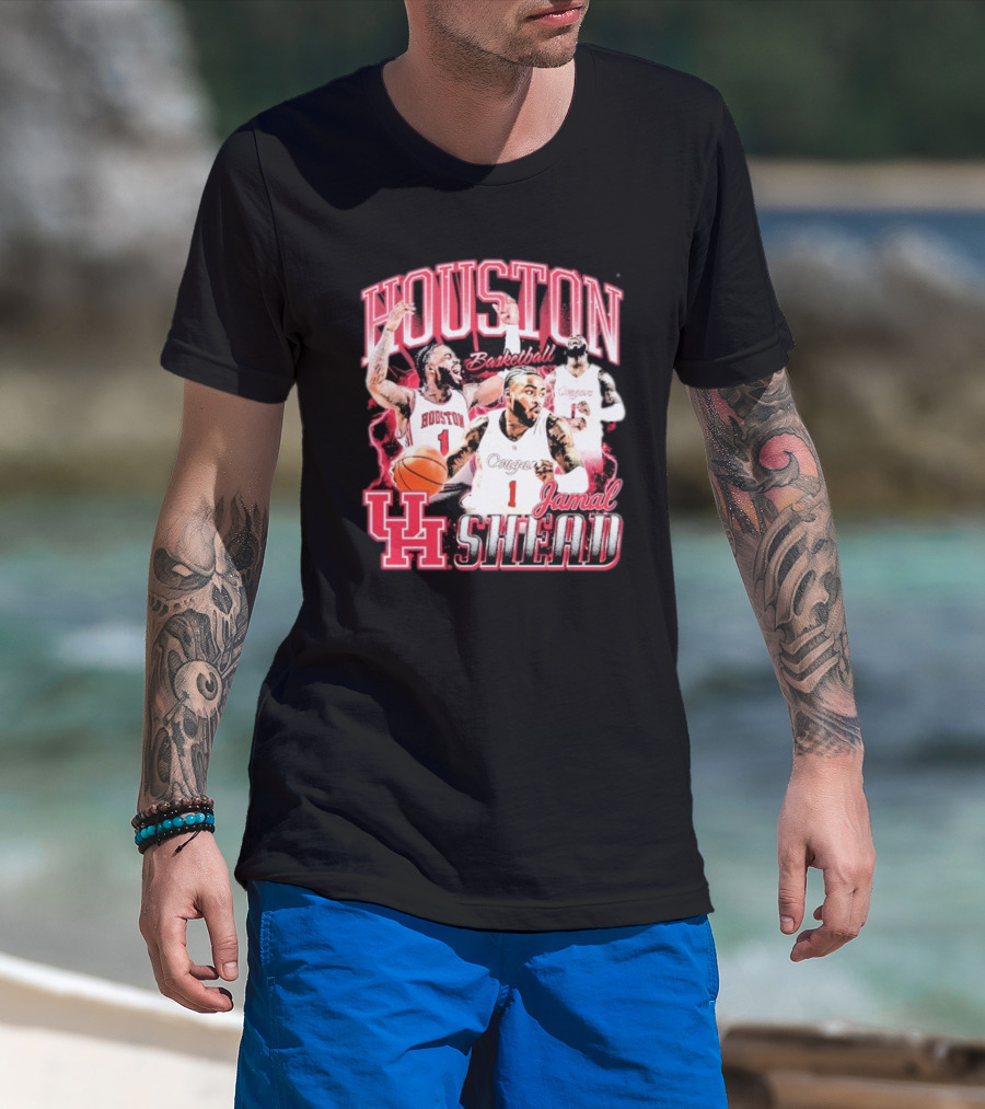 Jamal Shead Houston Cougars Basketball U H T-Shirt
