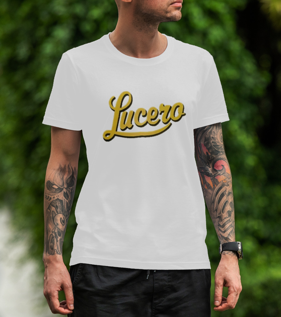 Lucero Script Logo Baseball T-Shirt