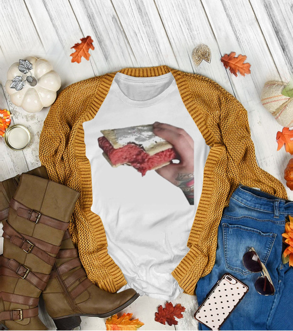 Man Holding Uncooked Meat Sandwich With Tattoos T-Shirt