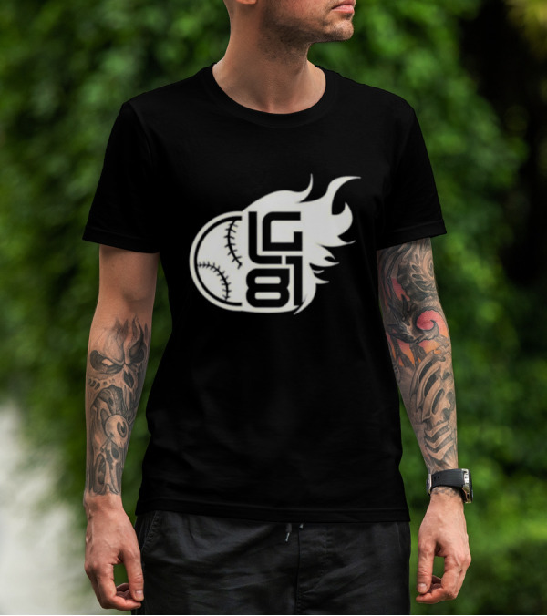 LG 81 Baseball Flames T-Shirt