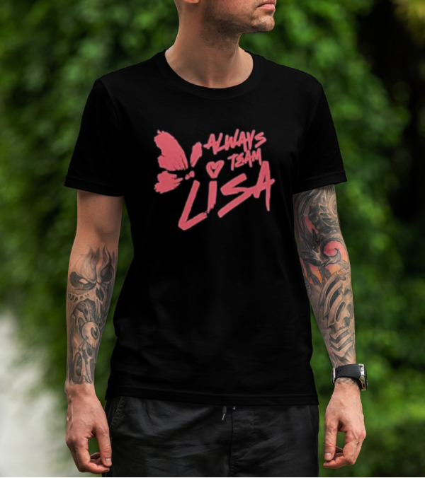 Always Team Lisa Pink Butterfly Heart T-Shirt