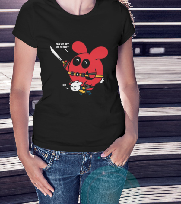 Can We Get Ice Cream No Exclusive Deadpool Rabbit T-Shirt