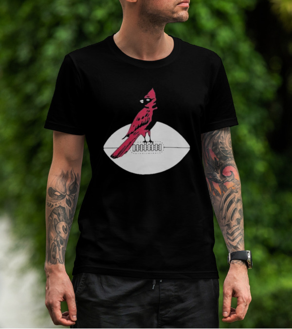 Arizona Cardinals Vintage Cardinal On Football T-Shirt