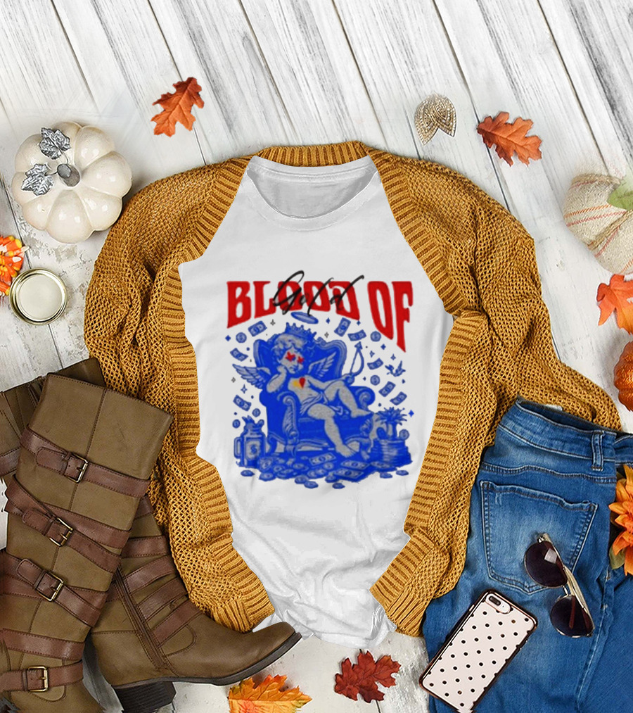 Blood Of Gold Angel on Throne Surrounded by Money T-Shirt