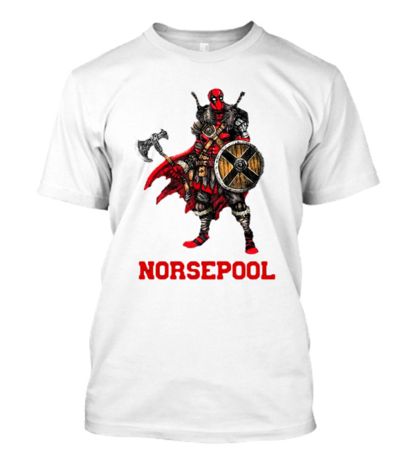Deadpool Norsepool Viking Warrior With Axe And Shield T-Shirt