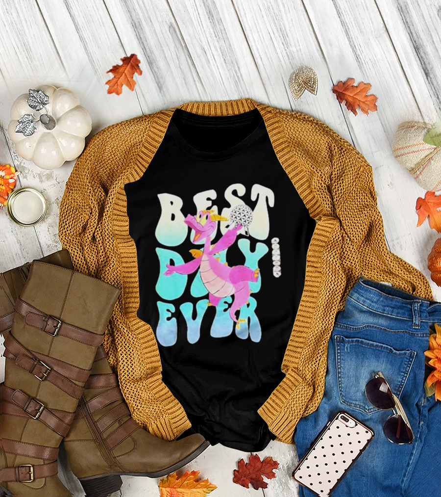 Best Day Ever Figment Dragon Epcot Spaceship Earth T-Shirt