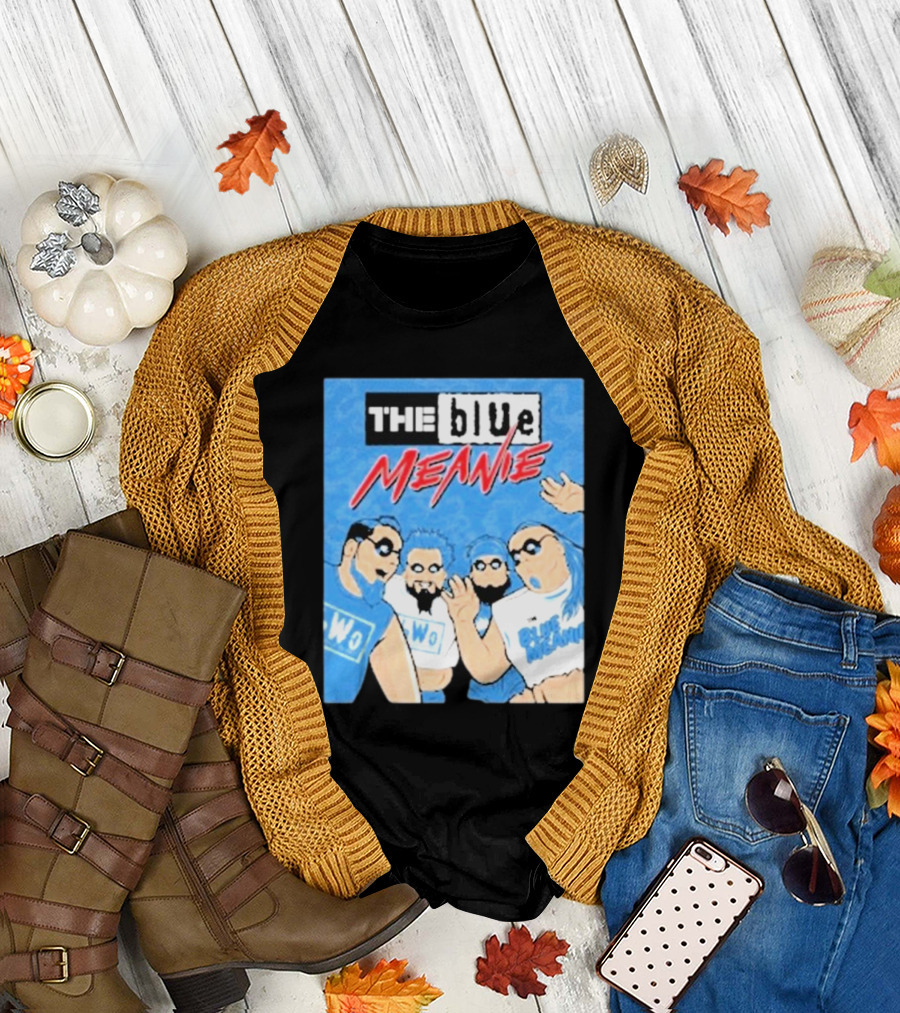 The Blue Meanie nWo Wrestling Comic Style Group T-Shirt
