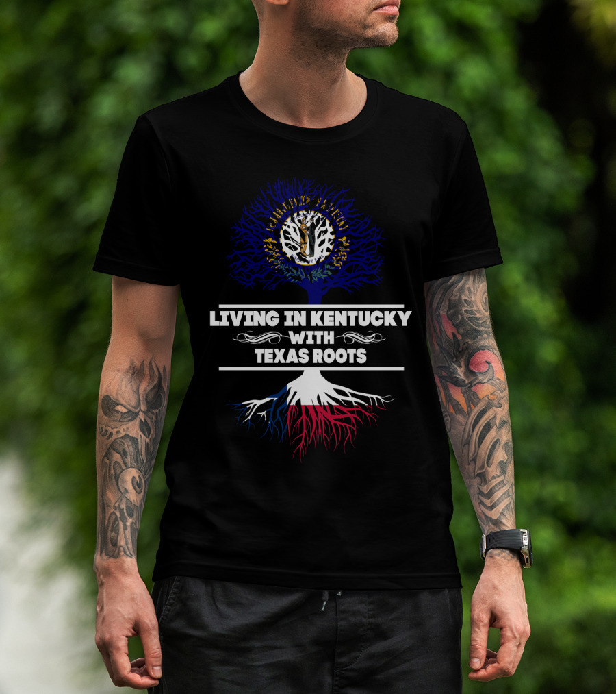Kentucky Life Texas Heritage Tree With State Flags T-Shirt