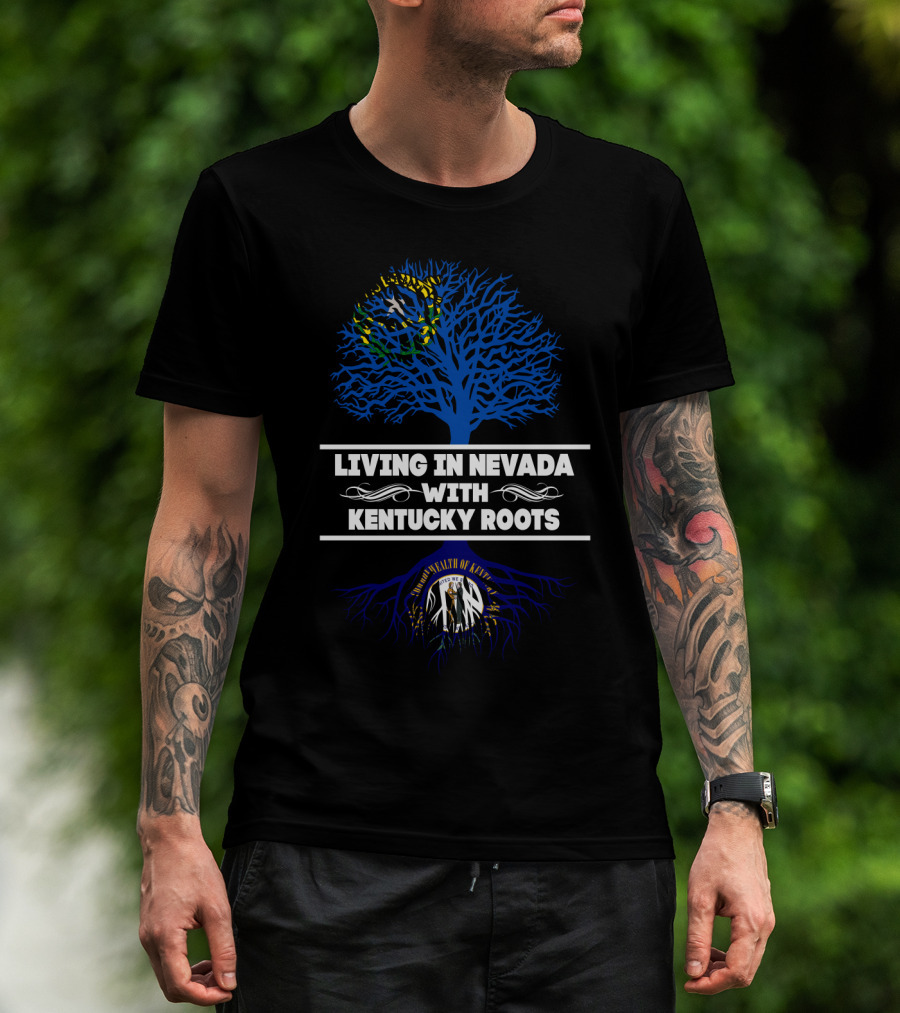 Nevada Living With Deep Kentucky Heritage Featuring State Tree And Seal T-Shirt