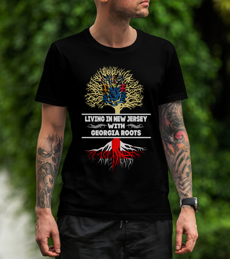 New Jersey Pride With Deep Georgia Roots Tree T-Shirt