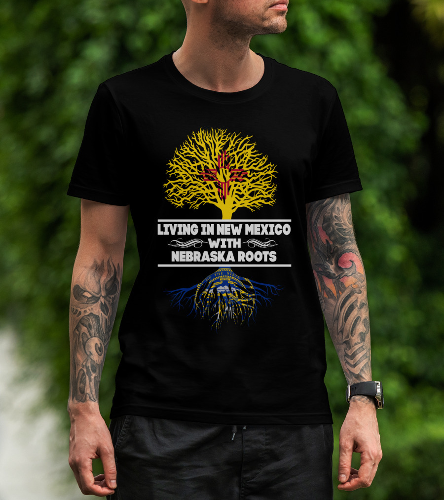 Zia Sun Symbol New Mexico Life With Nebraska Roots State Seal T-Shirt