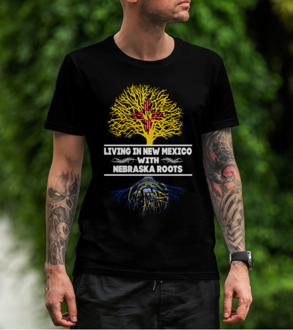 Zia Sun Symbol New Mexico Life With Nebraska Roots State Seal T-Shirt