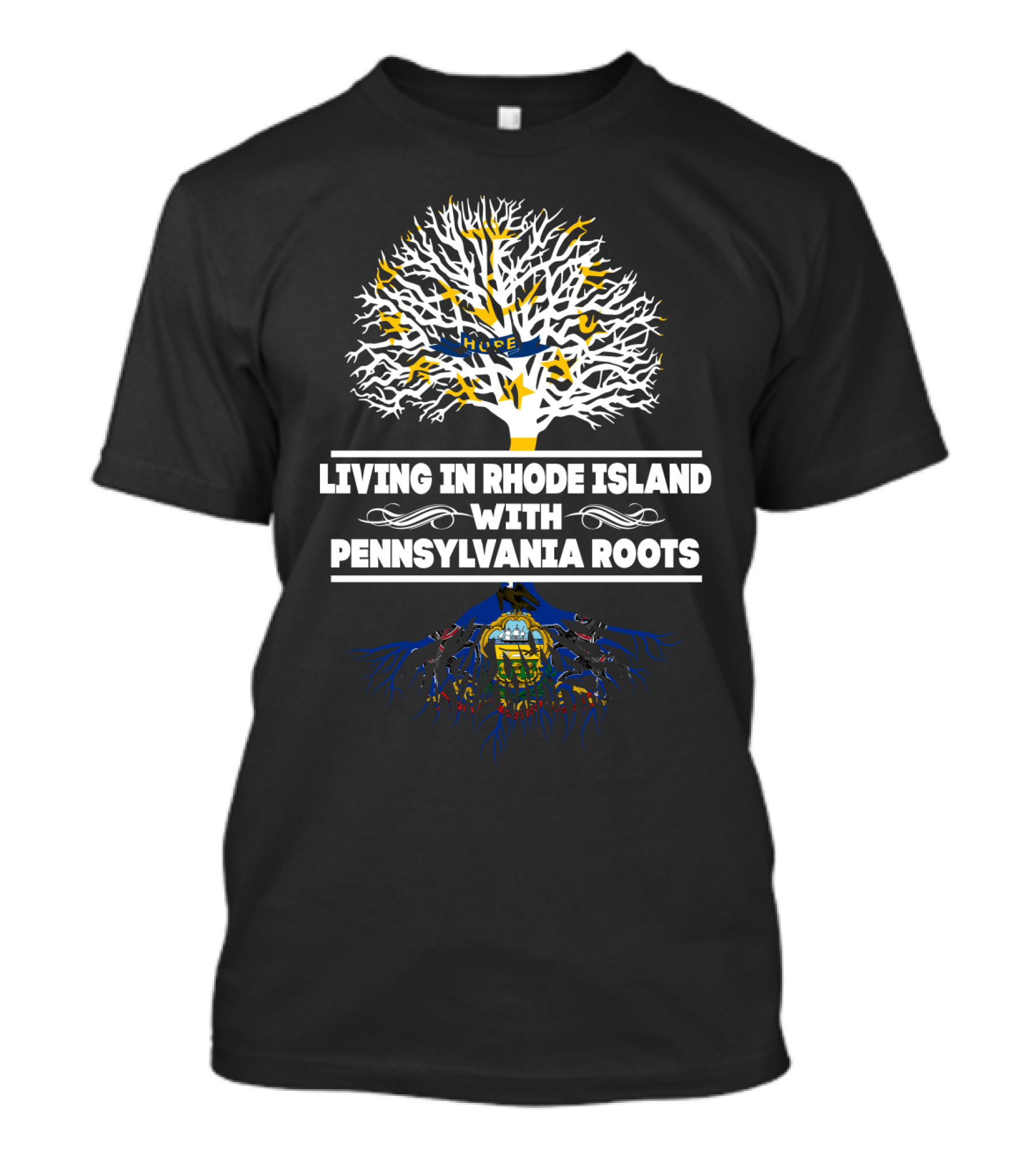 Rhode Island Living Pennsylvania Heritage Tree Roots T-Shirt