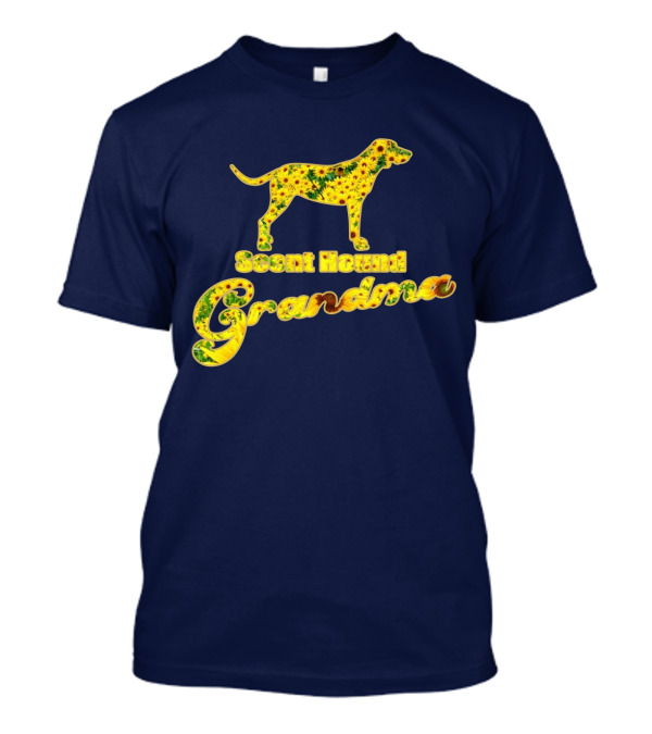 Scent Hound Grandma Sunflower Dog T-Shirt