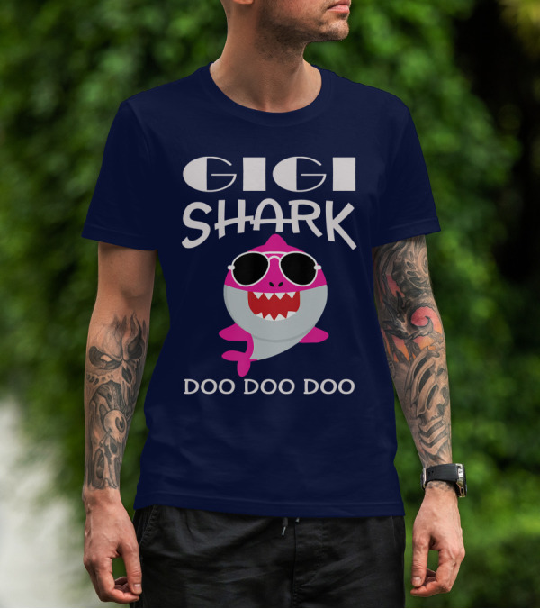 Gigi Shark Sunglasses Cool Doo Doo Doo T-Shirt